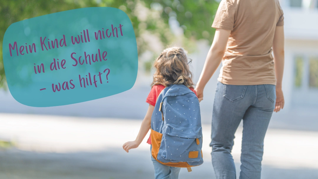 Mein Kind will nicht in die Schule - was hilft? Mutter mit Kind an der Hand